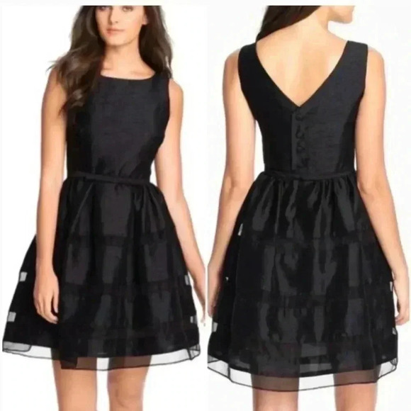 NWT Taylor Black Bow Dress - Picture 1 of 1